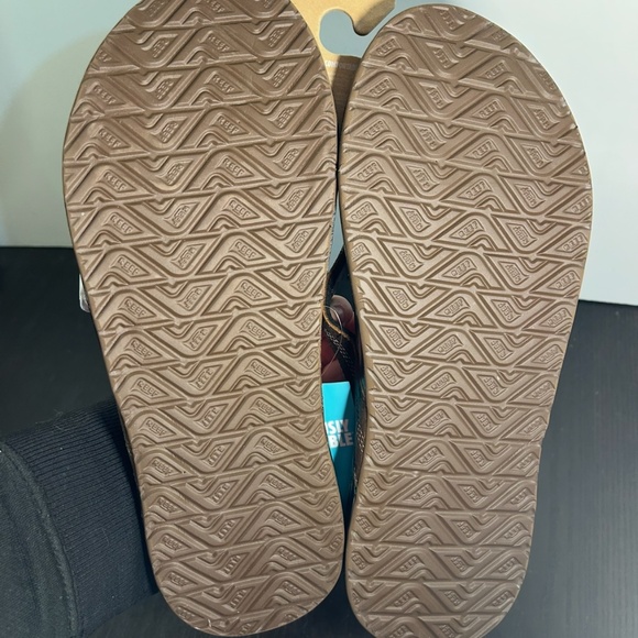REEF Cushion Phantom LE Flip Flop Sandals Black/Brown Mens 13 - Picture 9 of 13